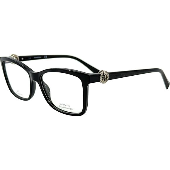 Swarovski SK5255 Womens Plastic Eyeglass Frame 001 Shiny Black 53-15 - Picture 1 of 5